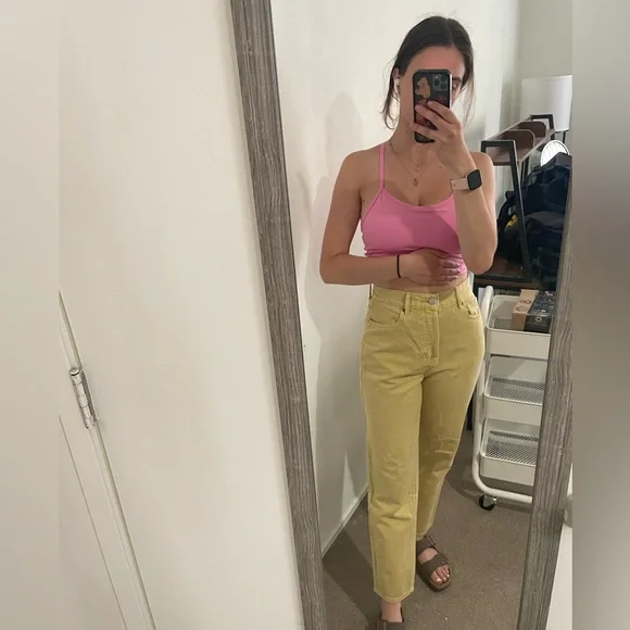 PacSun Yellow High-Rise Straight Jean - Picture 4 of 5